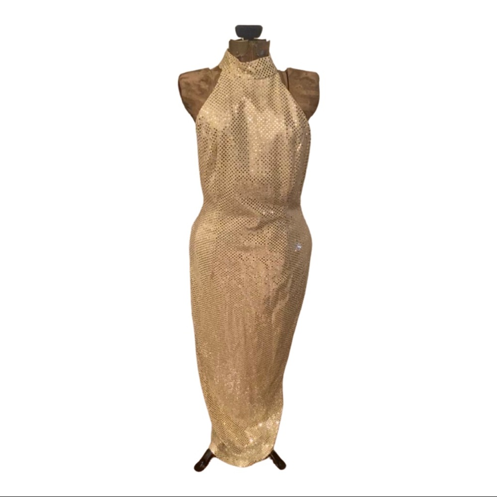 VINTAGE ROBERTA GOLD SEQUINED GOWN